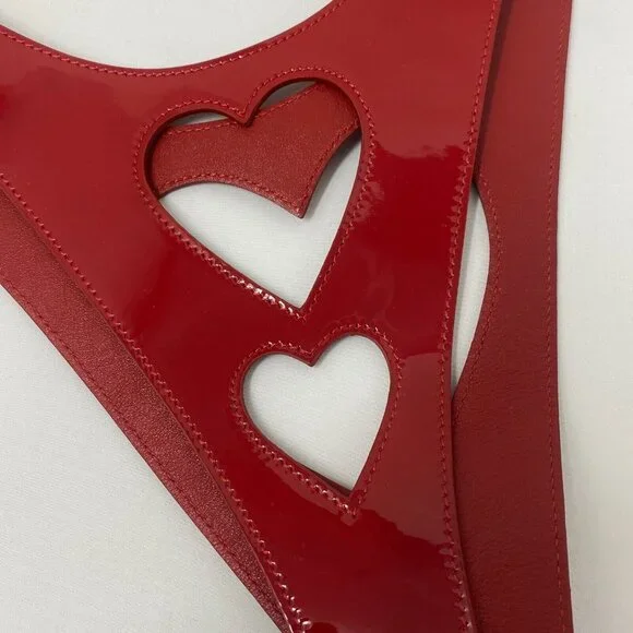 Agent Provocateur Ettie Red Patent Leather Harness S/M New $650